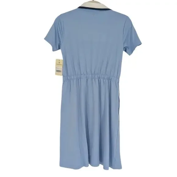 Tuckernuck Blue Sport Shirt Dress XS Golf Tennis Preppy Mini NWT Collared - Picture 5 of 6